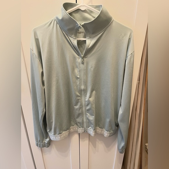 Under armour sea foam green loose fit bomber jacket - Picture 1 of 7